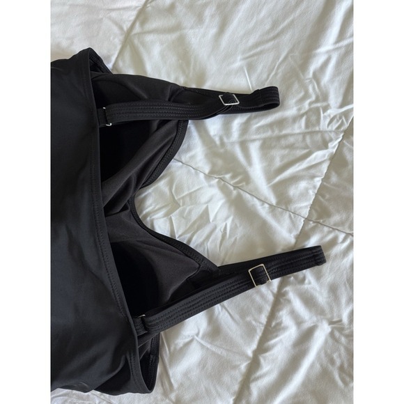 Coastal Rose Women's 16 Bathing Suit One Piece Black Rouche Waist - Picture 8 of 10